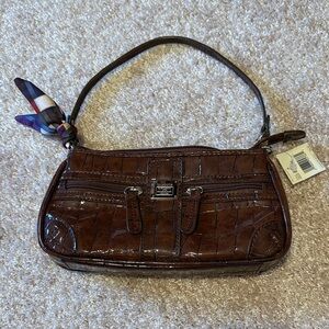 Liz Claiborne Crocodile Pattern Shoulder Bag